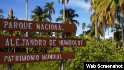 Entrada al Parque Nacional Alejandro de Humboldt, en Guantánamo.