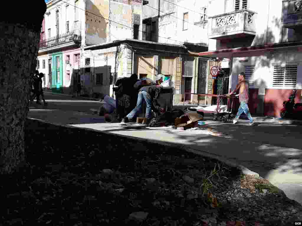 Los llamados Buzos, que buscan en la basura algo de suerte.