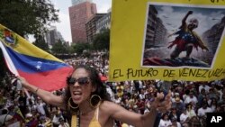 Ciudadanos de Venezuela protestan en Ciudad México el 17 de agosto de 2024, en contra del régimen de Nicolás Maduro. (AP/Aurea del Rosario).