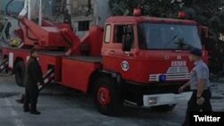 Coche de bomberos en Cuba. Foto Archivo