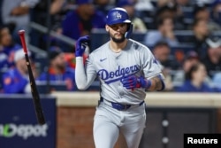 El cubano Andy Pagés jugará en el Mundial con los Dodgers de Los Ángeles. (Vincent Carchietta-Imagn Images vía Reuters)